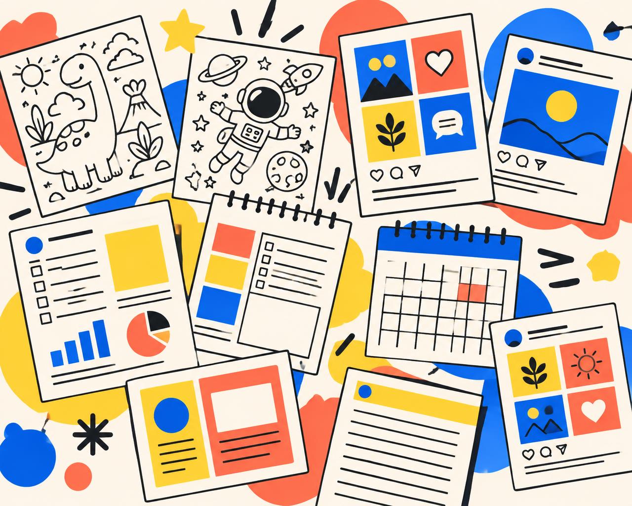 Printable templates and activity sheets